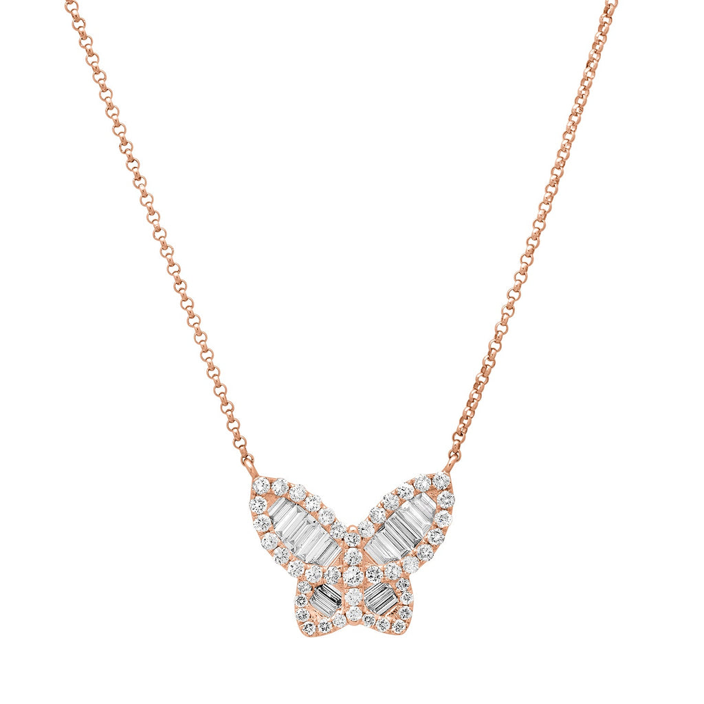 Diamond Illusion Butterfly Necklace