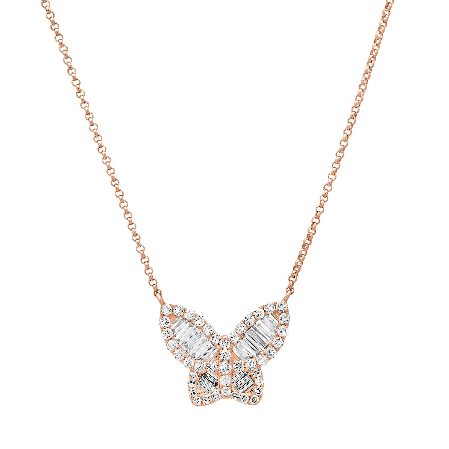 Diamond Illusion Butterfly Necklace