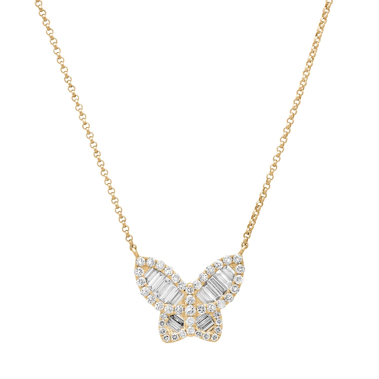 Diamond Illusion Butterfly Necklace