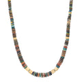 Faceted Black Opal Necklace with Hexagon Gold Beads & Pave Rondelles