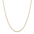 Bezel Set Petite Round Diamond Tennis Necklace