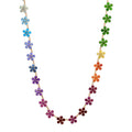 3/4 Mixed Sapphire Flower Chain Necklace