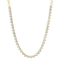 Amour Bezel Set Diamond Heart 1/2 Tennis Necklace