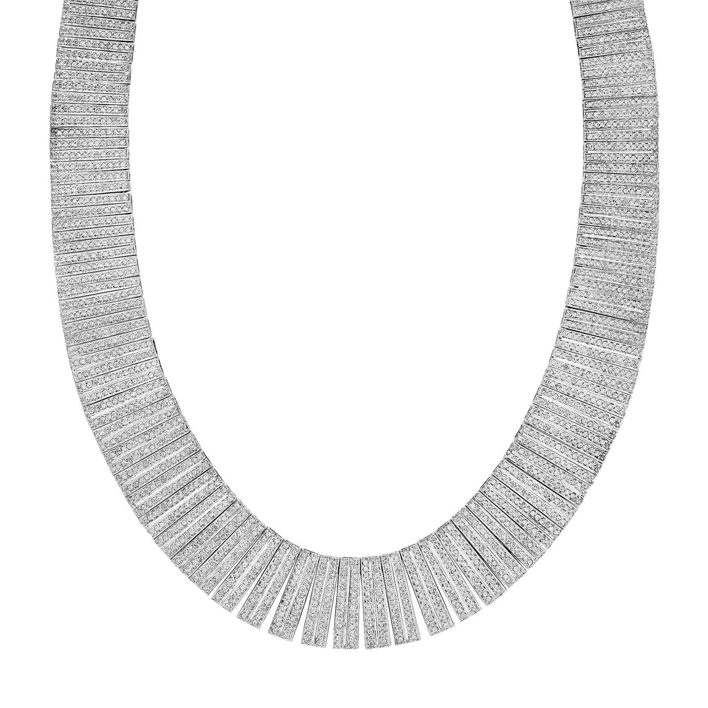 Graduated Statement Diamond Collar Necklace