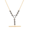 Diamond Toggle Chain Necklace with Black Rhodium