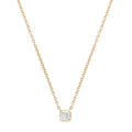 Bezel Set Asscher Cut Diamond Necklace