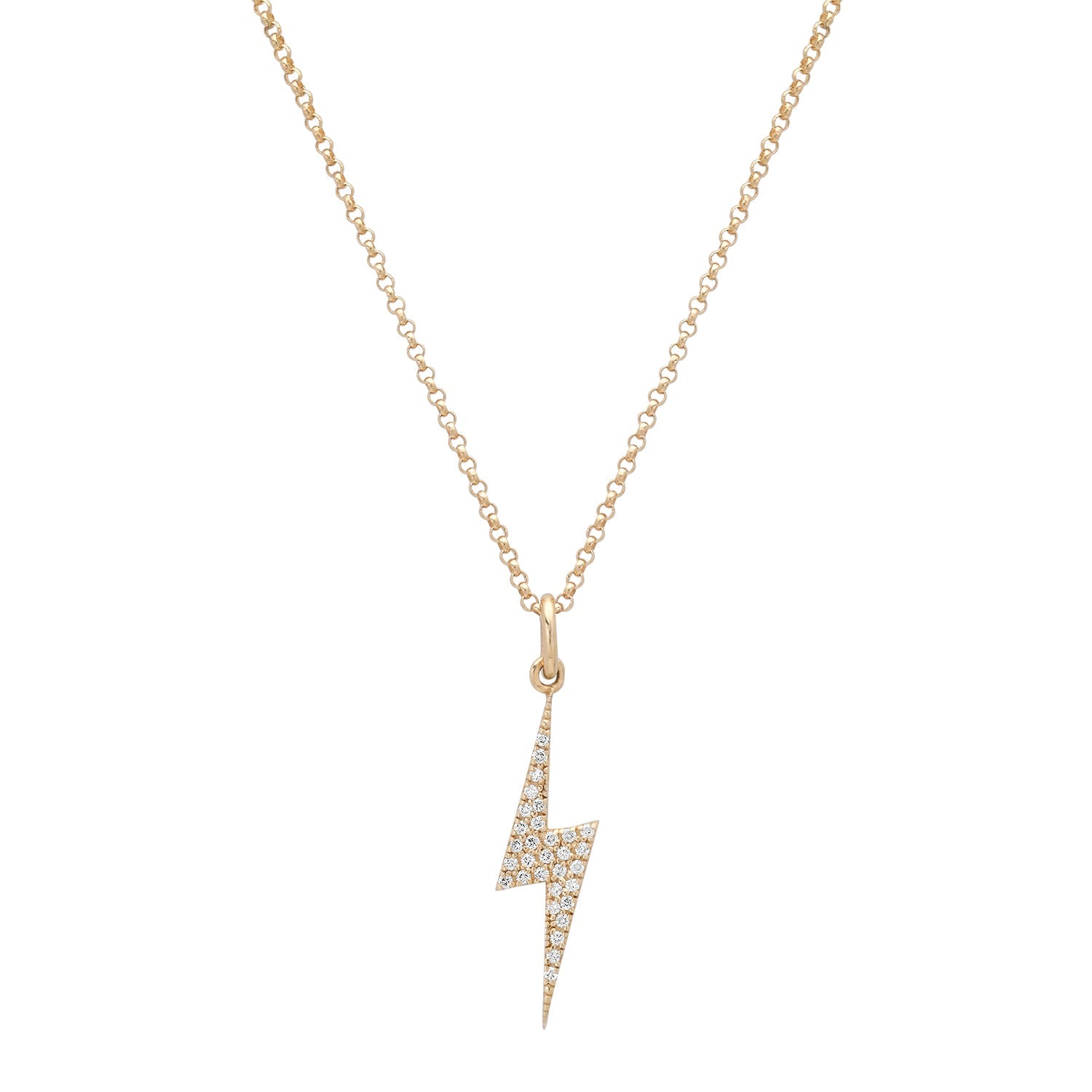 Diamond Lightning Strike Necklace