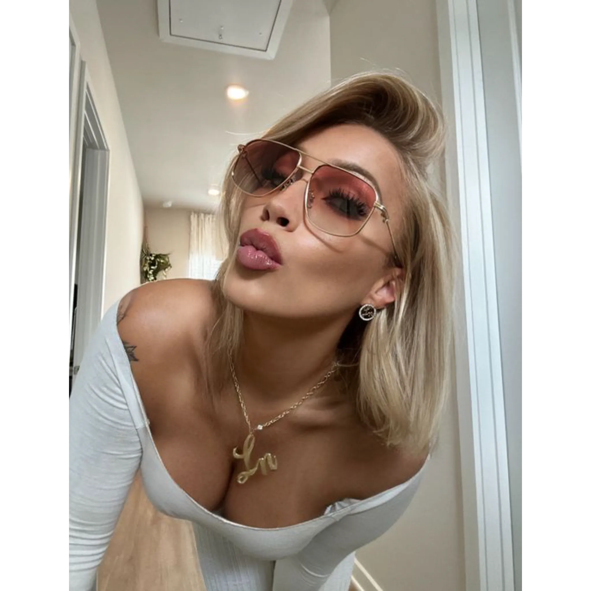 Laurice Noire Lenoah Rose Gold Polarized Sunglasses