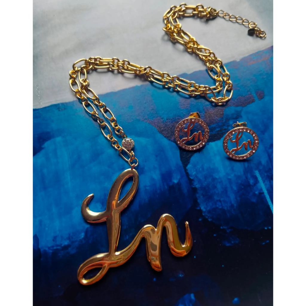 Laurice Noire LN Logo Necklace – Gold