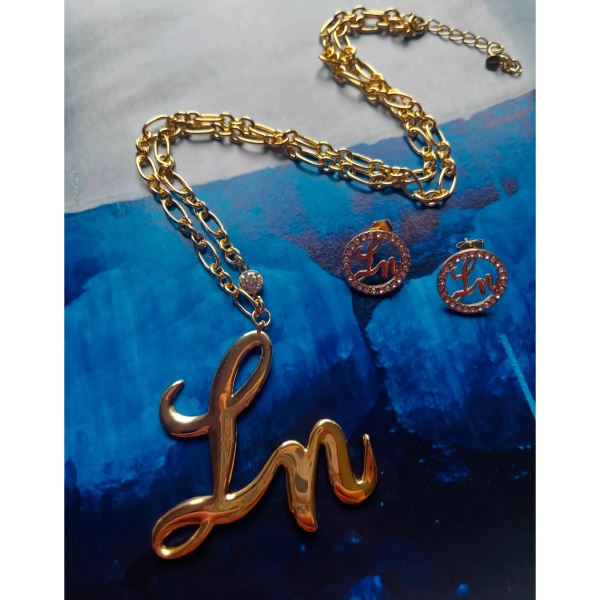 Laurice Noire LN Logo Necklace – Gold