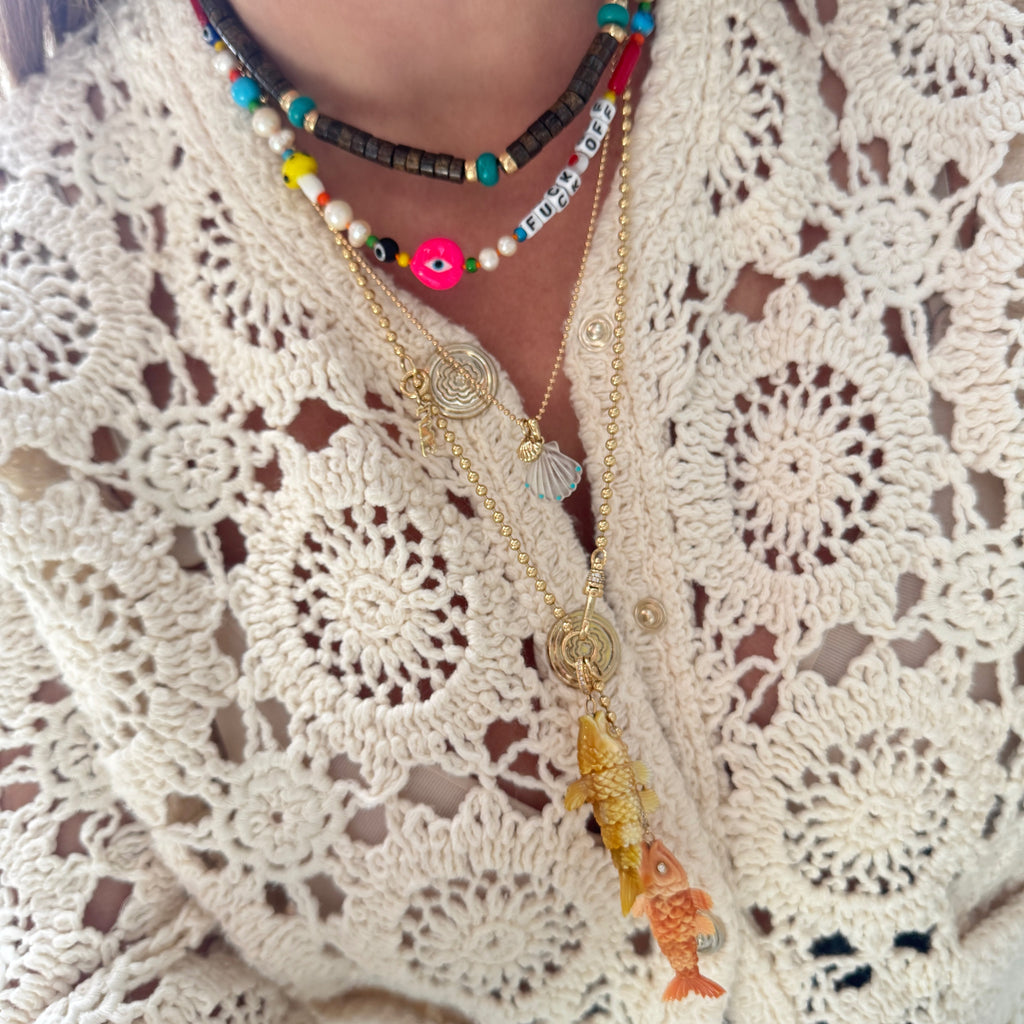 Bronzite and Turquoise Beaded Necklace