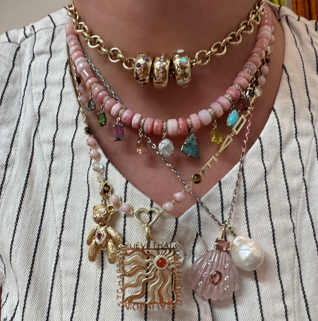 Cabochon Candy Mantra Necklace