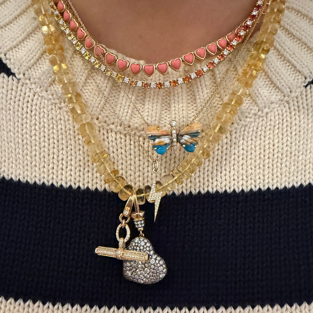 Diamond Lightning Strike Necklace