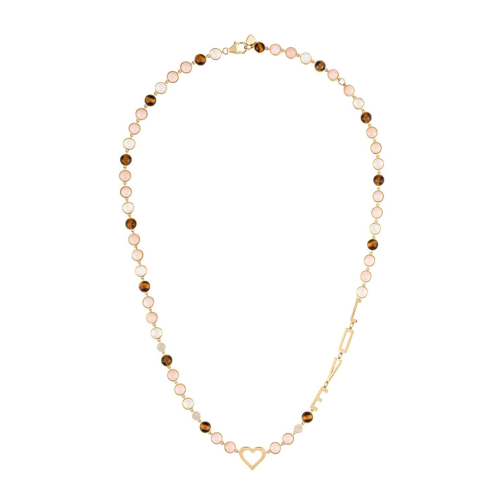 Cabochon Candy Mantra Necklace