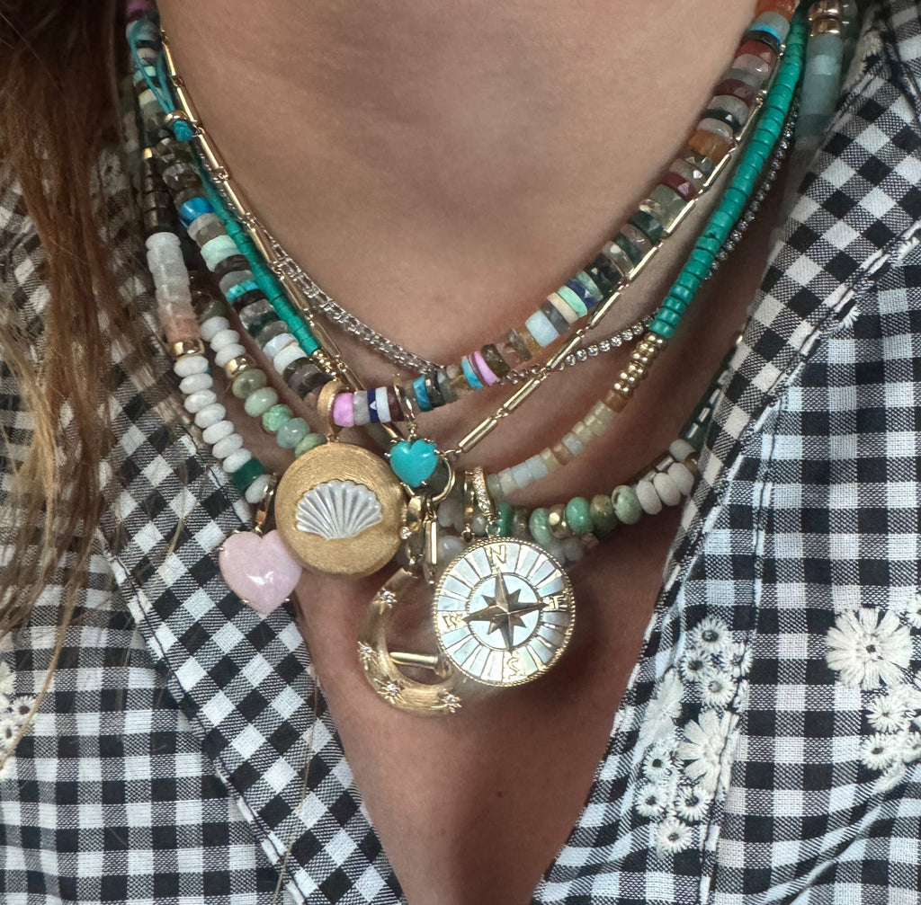 Multi Color Opal Adjustable Beaded Necklace