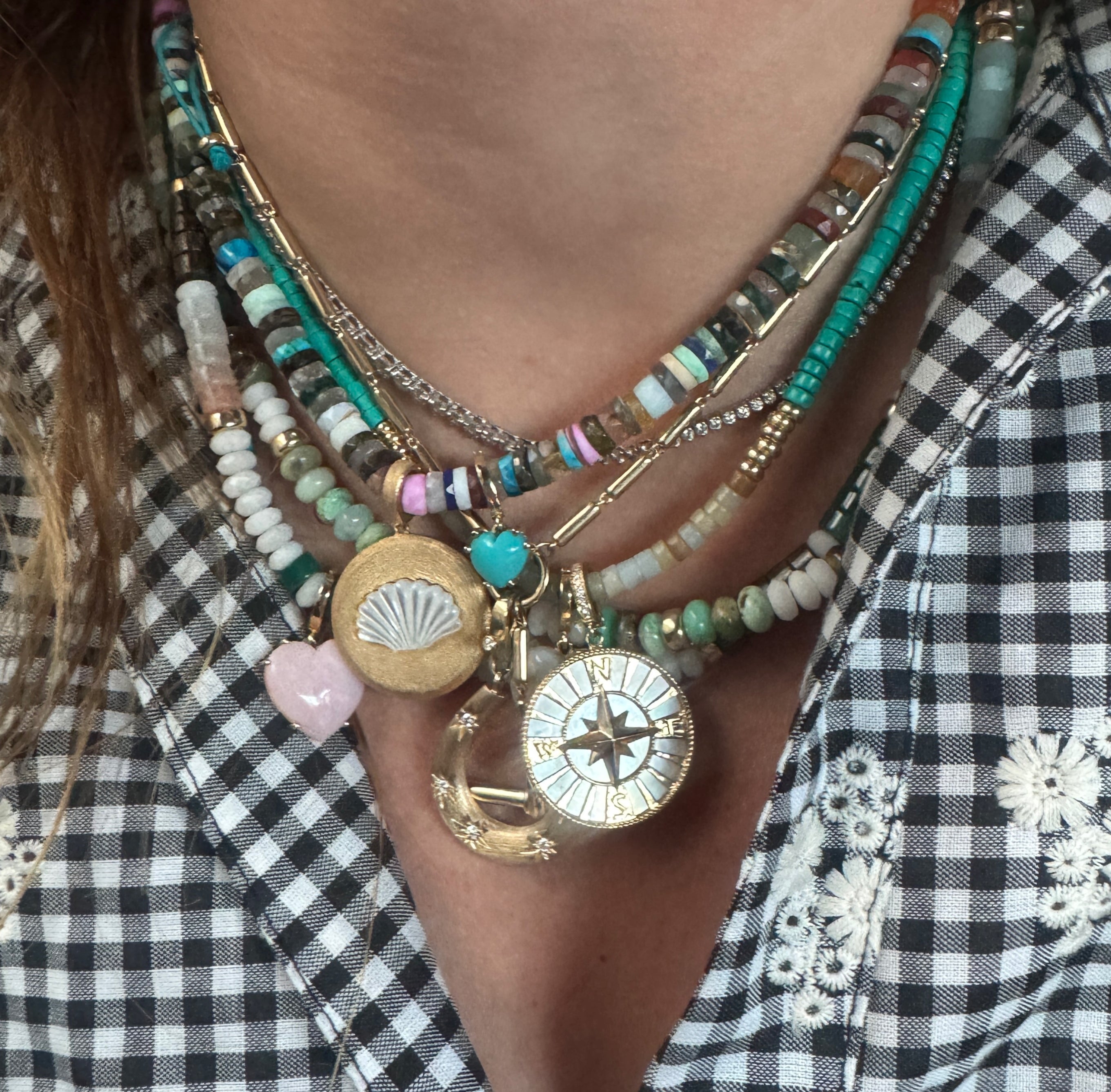 Multi Color Opal Adjustable Beaded Necklace