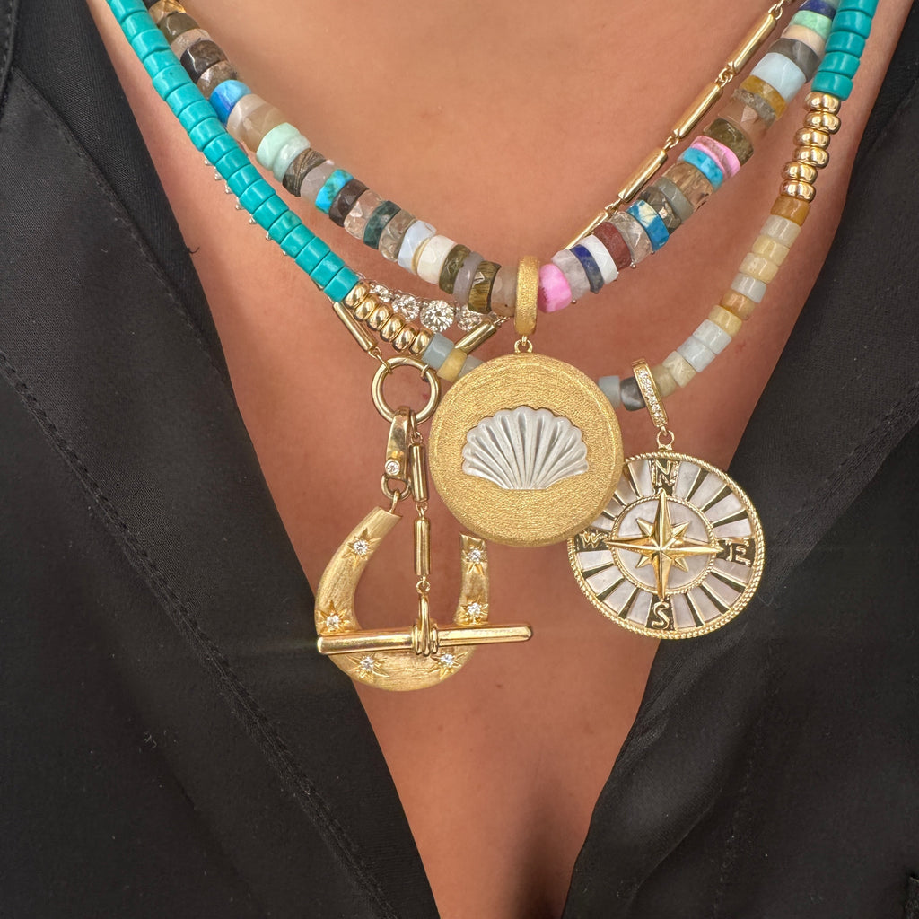 Multi Color Opal Adjustable Beaded Necklace