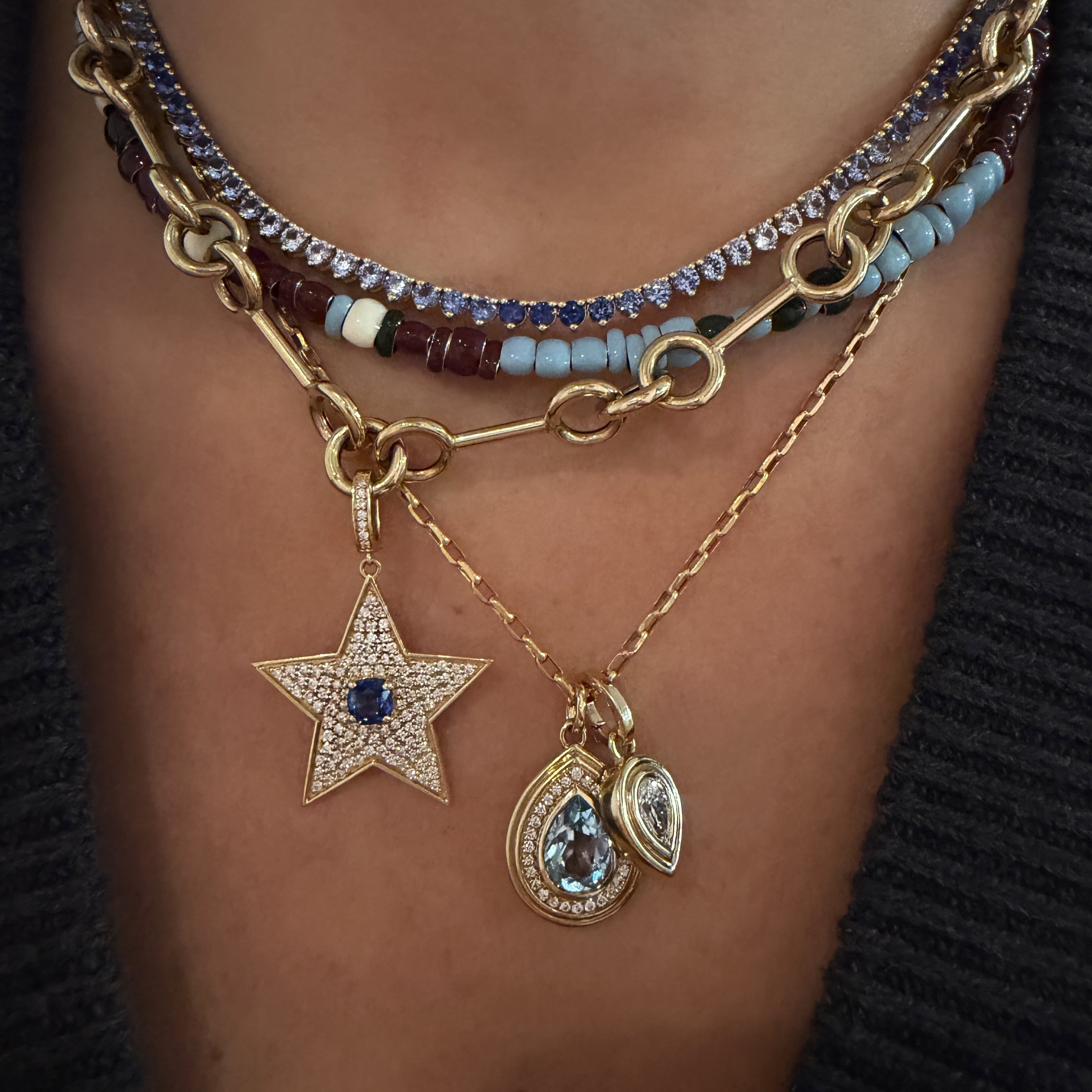 Ivy League Full Enamel Mini Bead Necklace