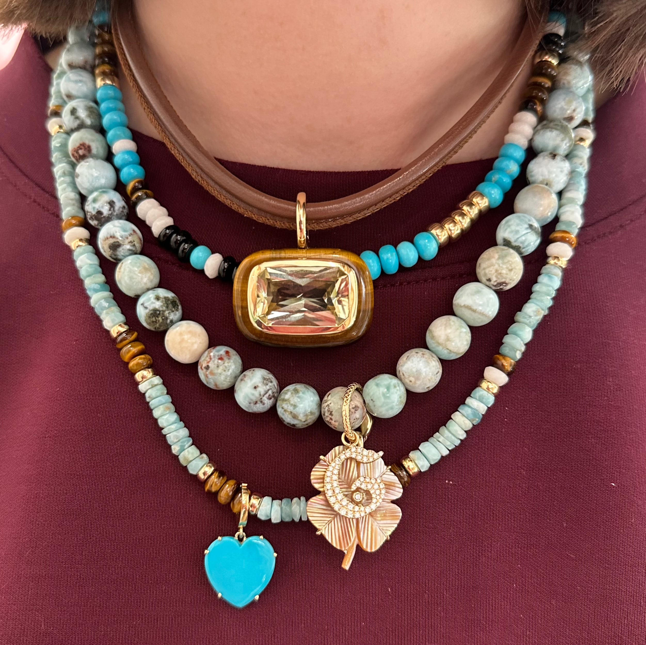 Double Italian Napa Torque Necklace