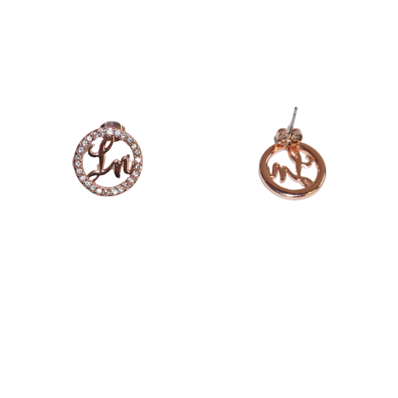 Laurice Noire LN Logo Earrings – Rose Gold