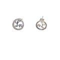 Laurice Noire LN Logo Earrings – Silver