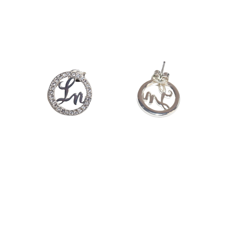 Laurice Noire LN Logo Earrings – Silver