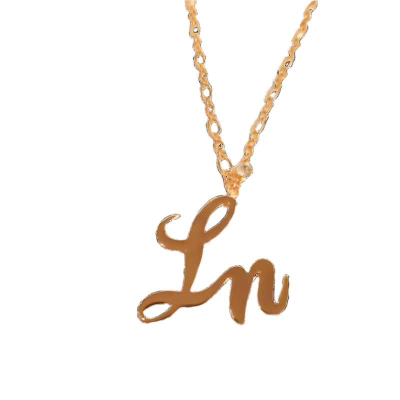 Laurice Noire LN Logo Necklace- Rose Gold