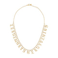 One of a Kind Golden Vine Diamond Letter Collar Necklace