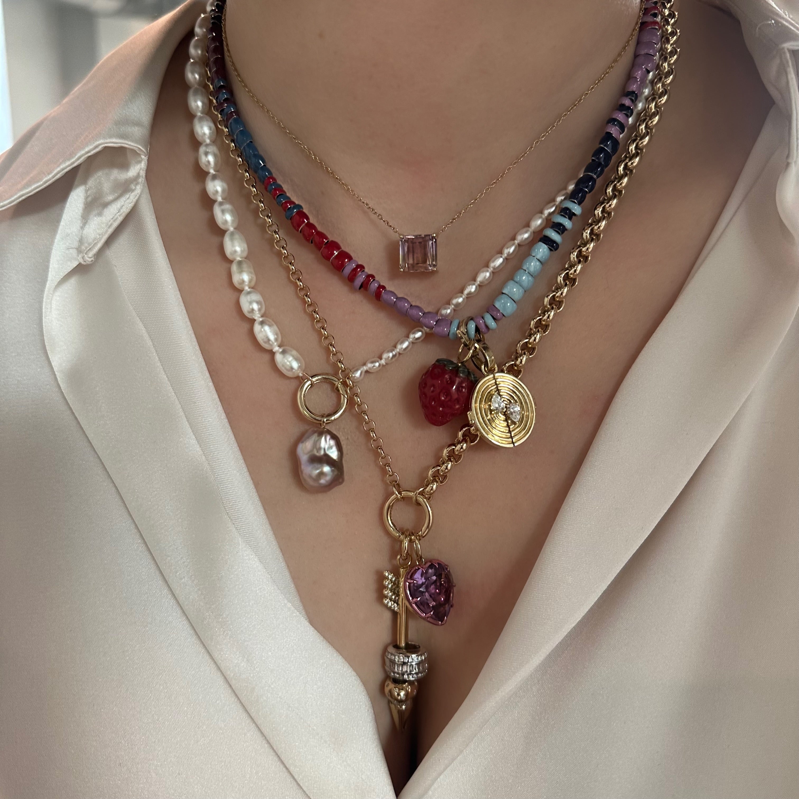 French Kiss Mini Bead Necklace