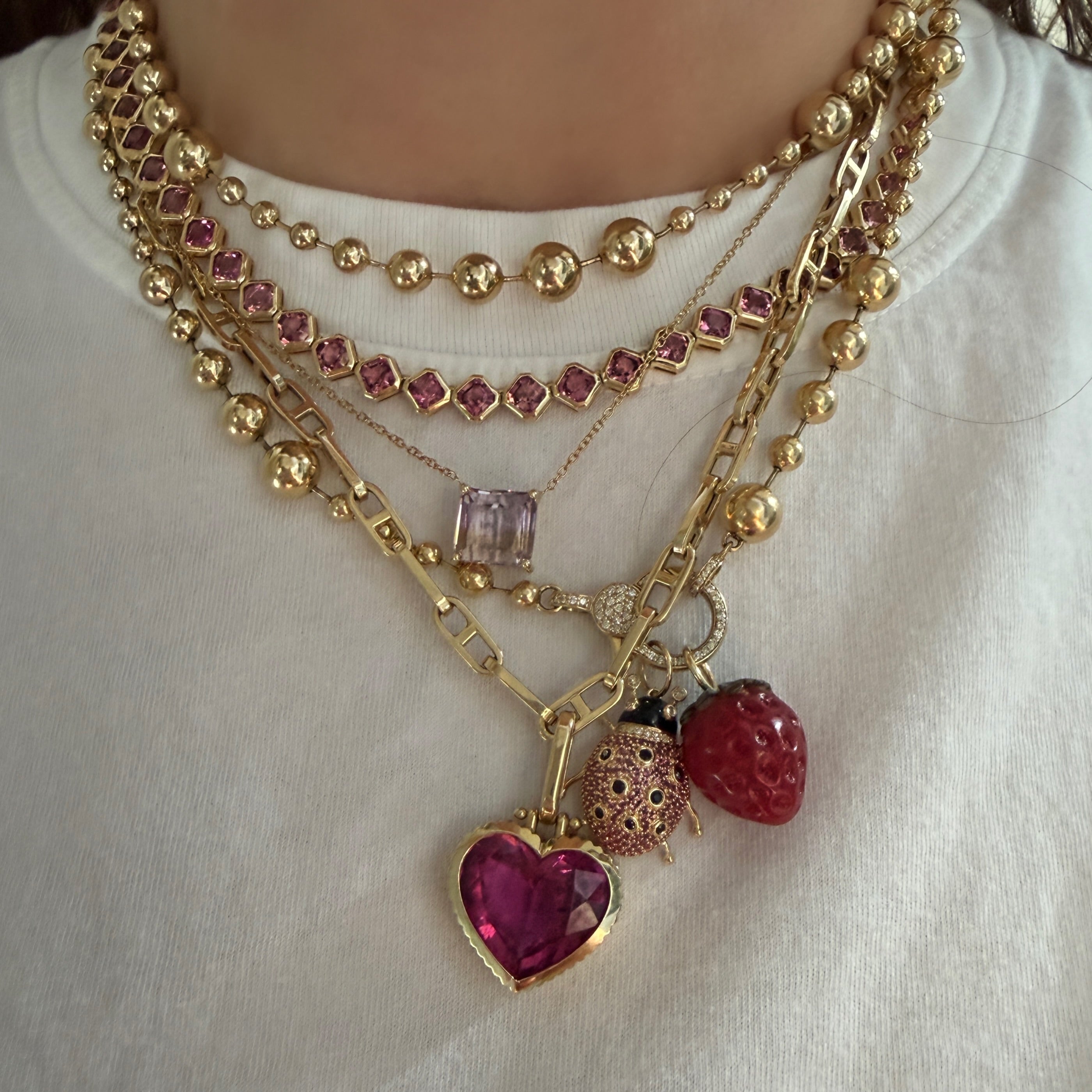 Bolivian Ametrine Gem Candy Necklace