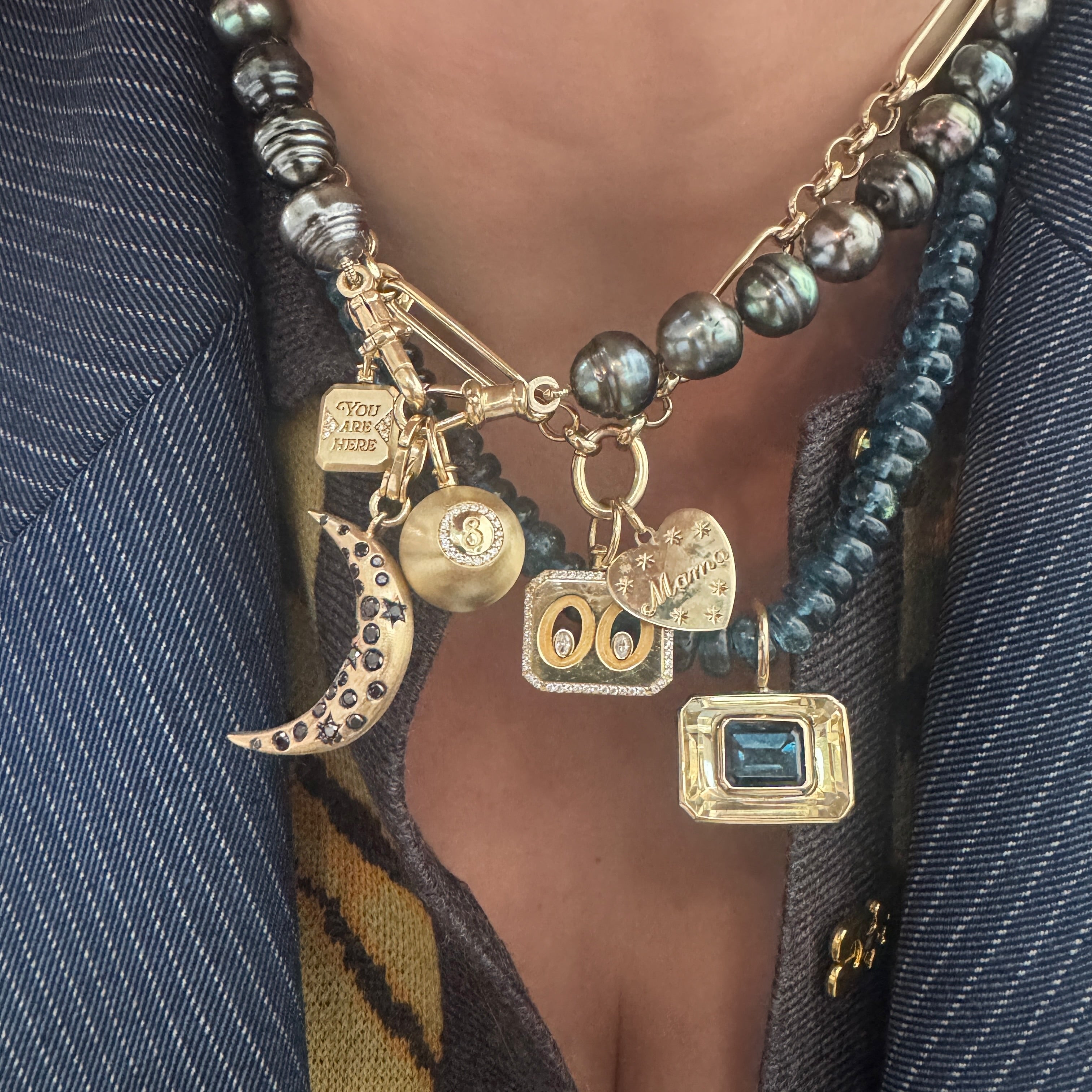 Beaded Blue Topaz Necklace