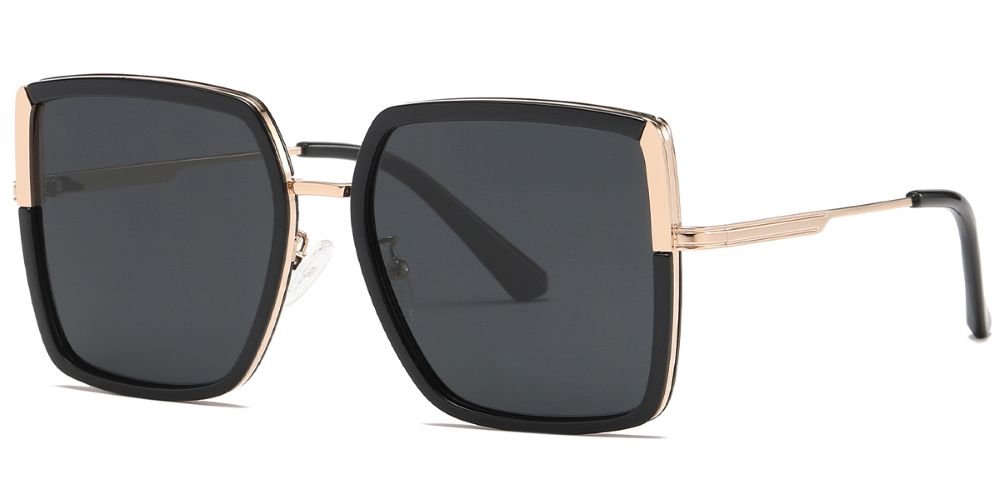 Georgia Polarized Sunglasses- Black/Gold