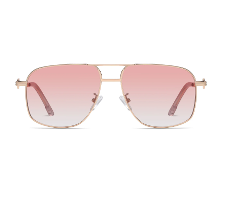 Laurice Noire Lenoah Rose Gold Polarized Sunglasses