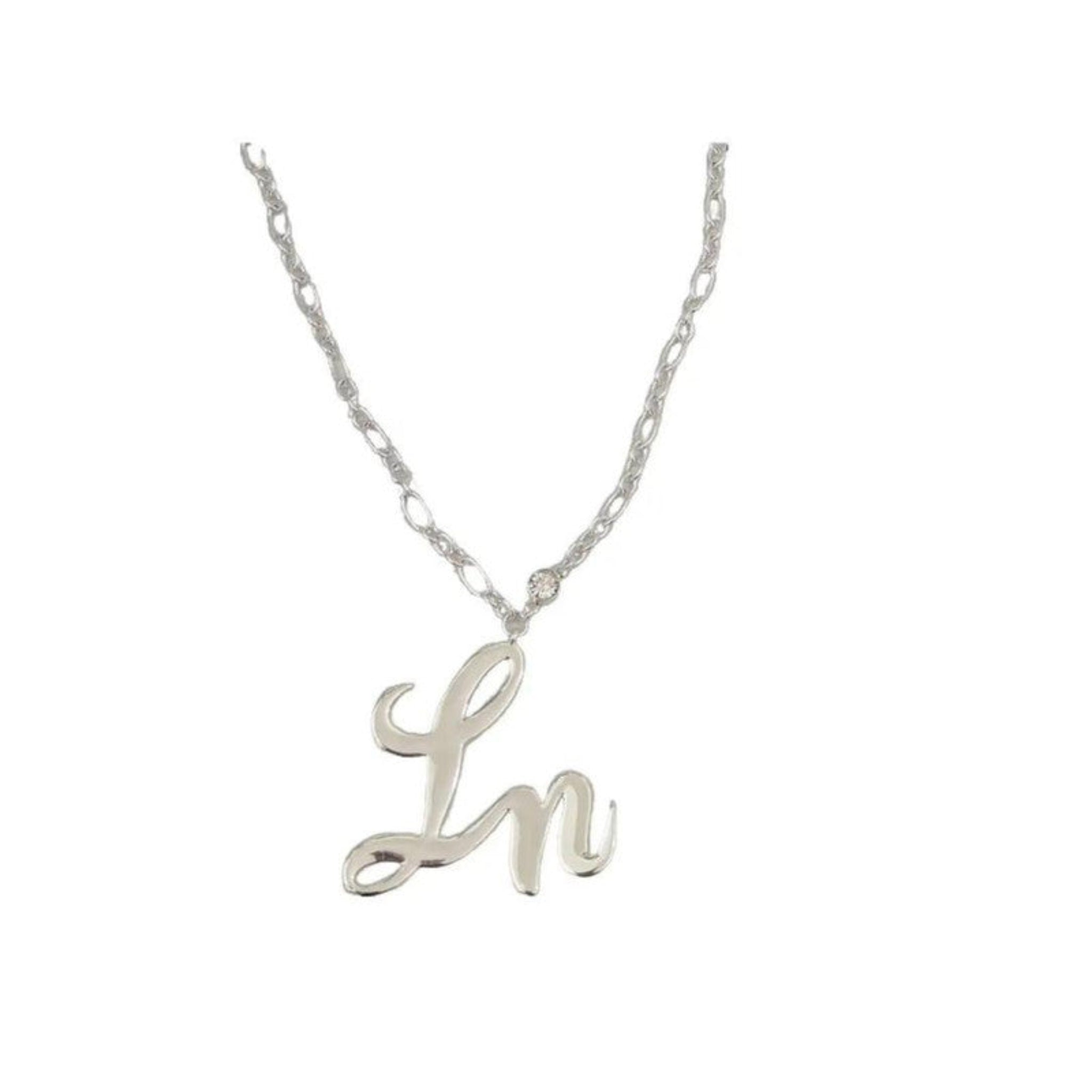 Laurice Noire LN Logo Necklace – Silver